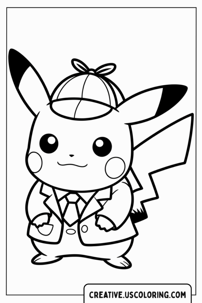 pikachu-in-detective-outfit-coloring-page