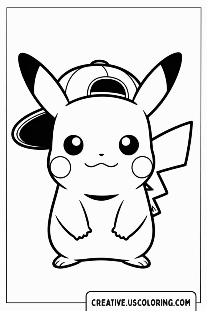 pikachu-wearing-cap-coloring-page
