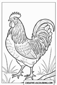 rooster-standing-in-grass-coloring-page