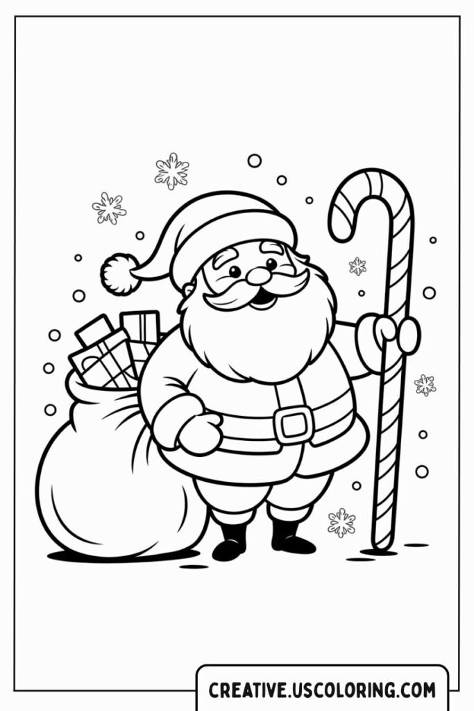 santa-claus-holding-candy-cane-with-gift-bag-coloring-page