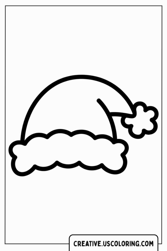 santa-hat-outline-coloring-page