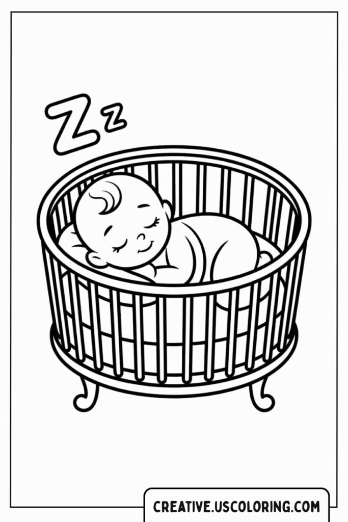 sleeping-baby-in-crib-coloring-page
