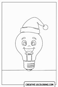 smiling-light-bulb-wearing-a-santa-hat-coloring-page