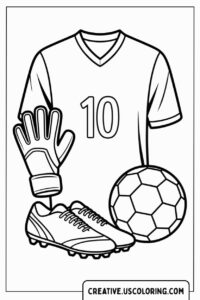 soccer-jersey-gloves-shoes-and-ball-coloring-page