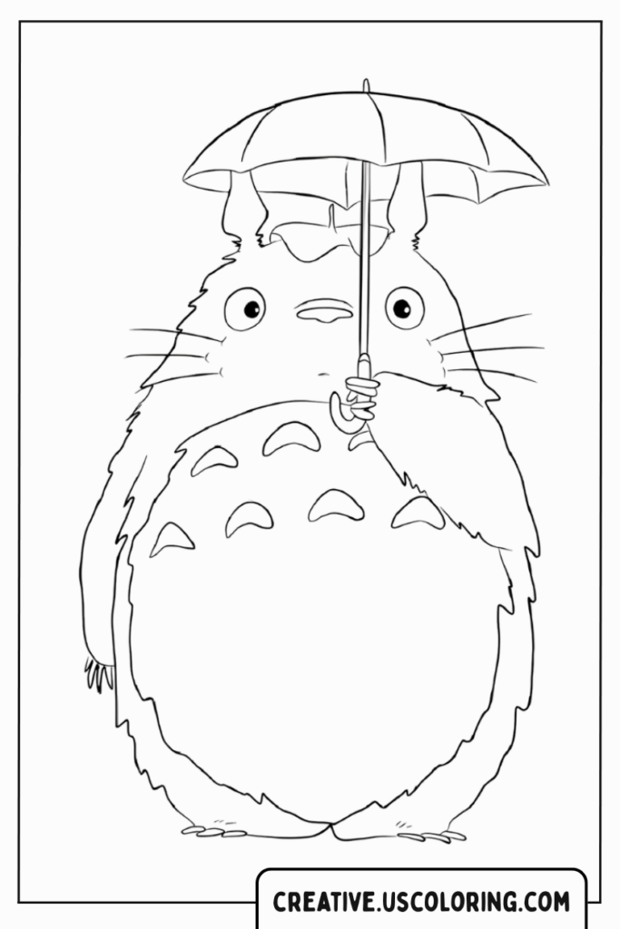 totoro-holding-umbrella-coloring-page