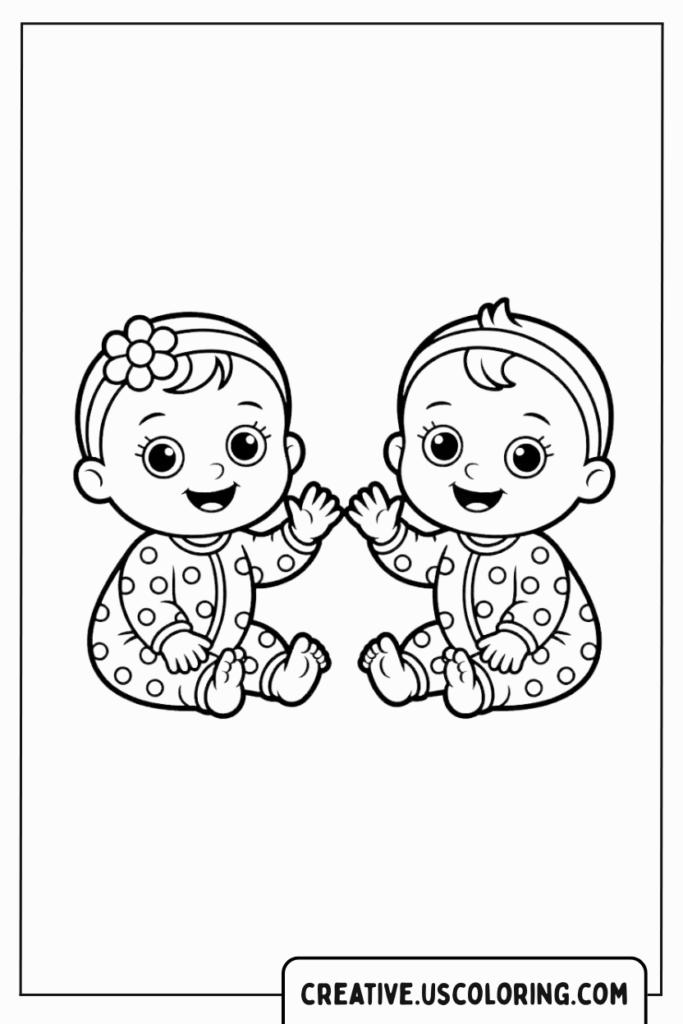 twin-babies-sitting-and-smiling-coloring-page