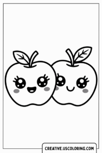 two-cute-happy-apples-coloring-page