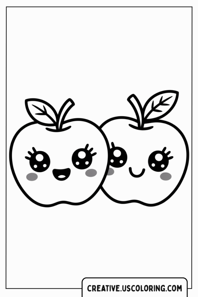 two-cute-happy-apples-coloring-page
