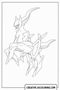 Arceus Mythical Pokémon Coloring Page