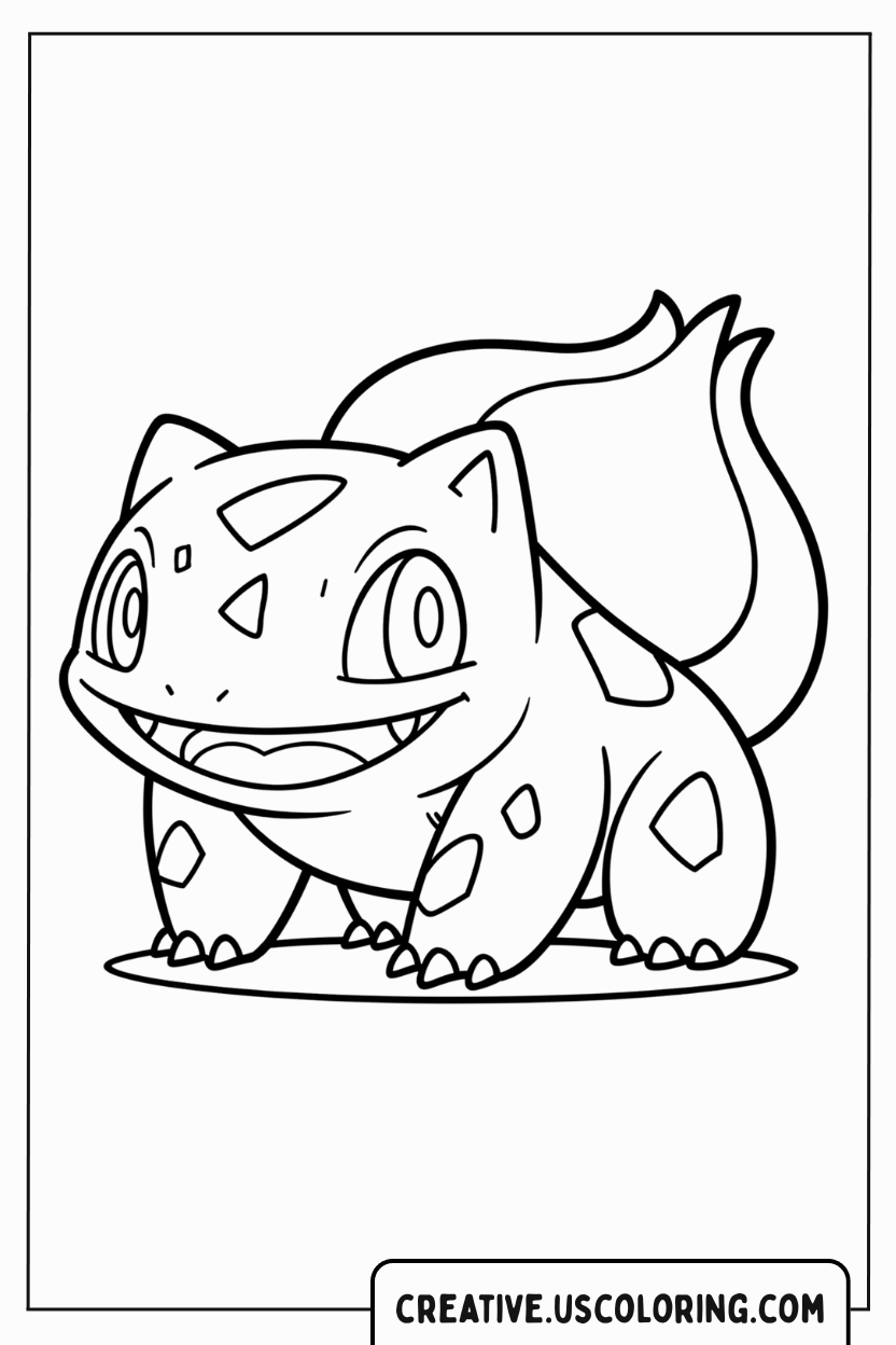 Bulbasaur Grass Pokémon Coloring Page