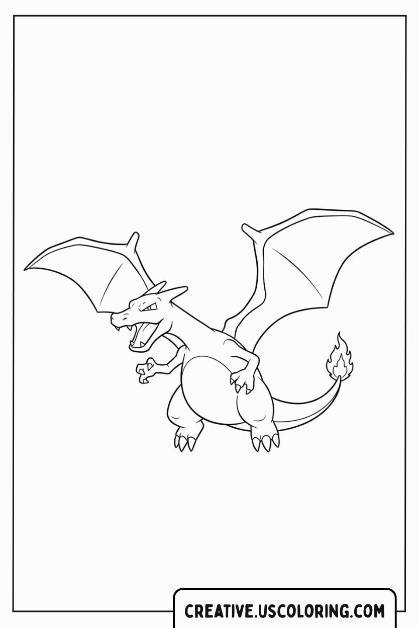 Charizard Pokémon Coloring Page