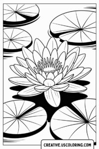 Detailed-Lotus-Flower-Coloring-Page