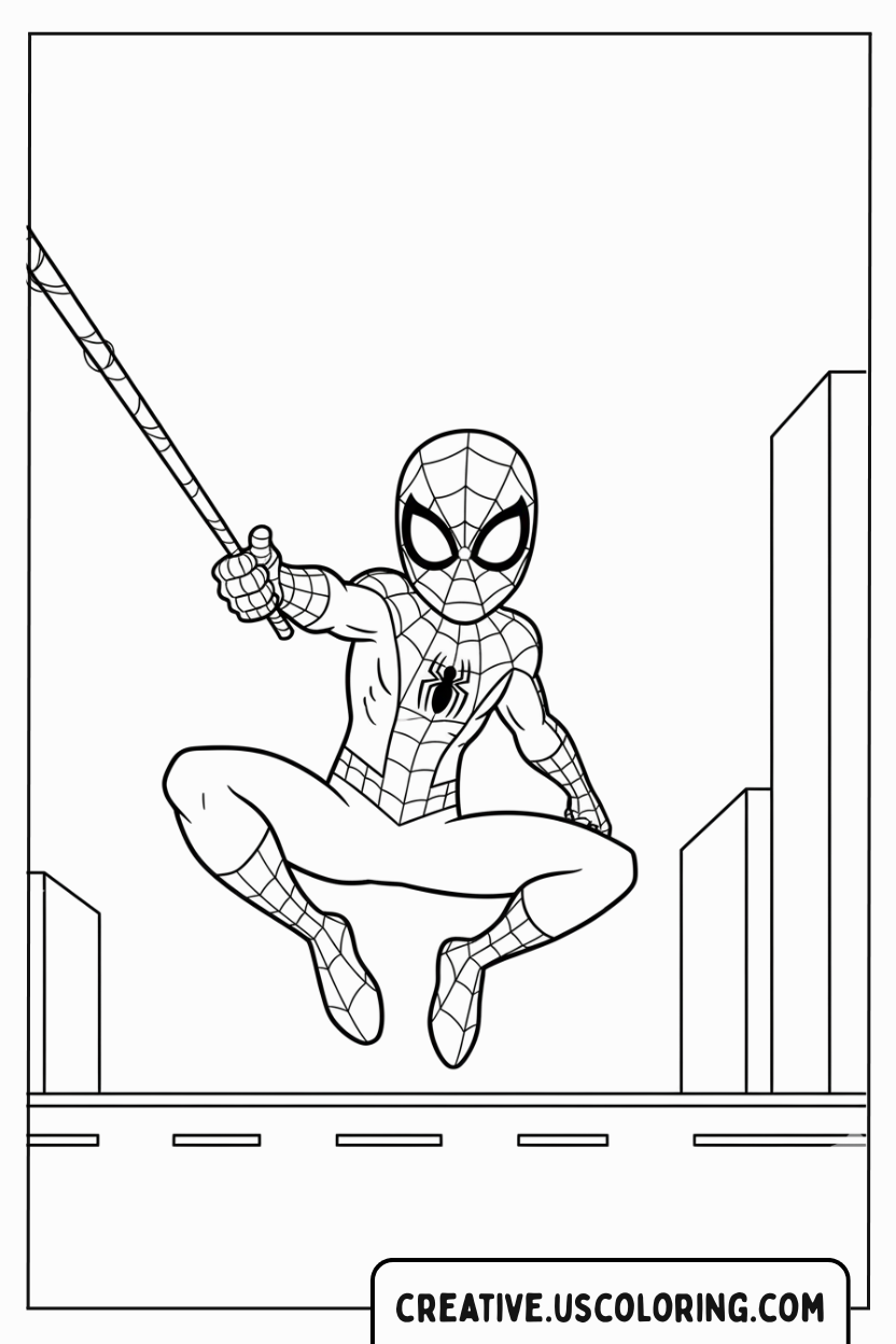 Easy Spider-Man Coloring Page