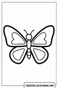 Kindergarten Butterfly Coloring Page