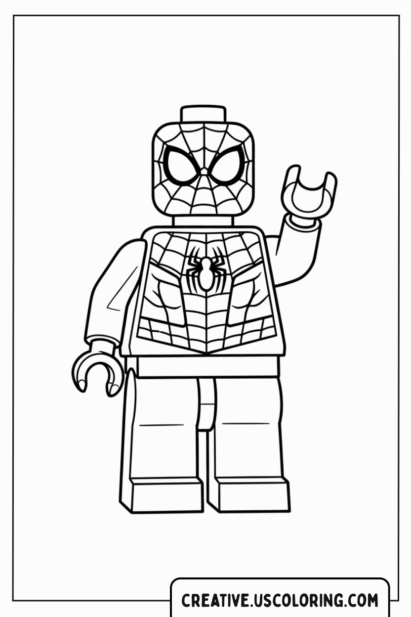 LEGO Spider-Man Coloring Page