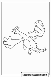 Lugia Legendary Pokémon Coloring Page