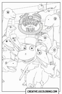 Prehistoric Journey Dinosaur Train Coloring Page