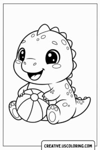 Preschool Dinosaur Coloring Page