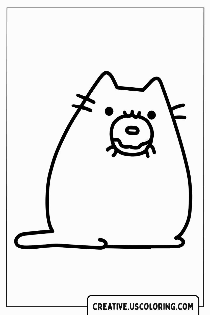 Pusheen the Cat Coloring Page