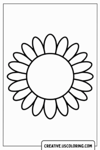 Simple-Symmetrical-Blossom-Easy-Flower-Coloring-Page