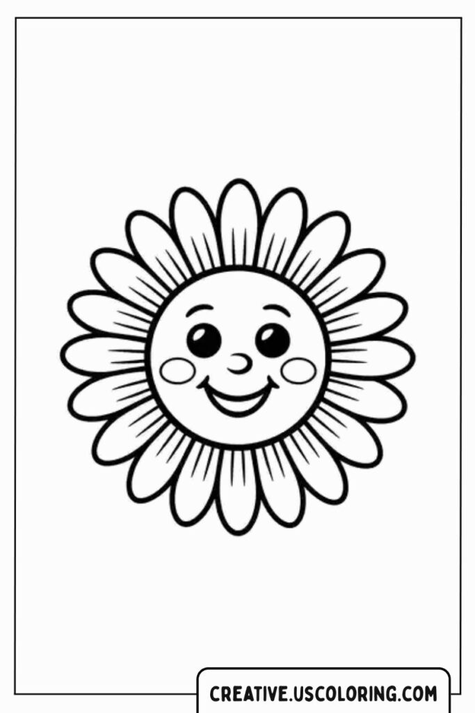 Smiling-Daisy-Kawaii-Simple-Flower-Coloring-Page