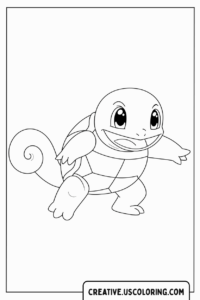 Squirtle Water Pokémon Coloring Page