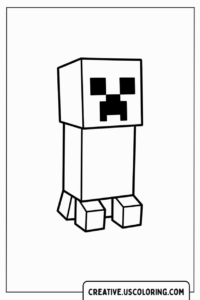 Ssssss… Minecraft Creeper Coloring Page