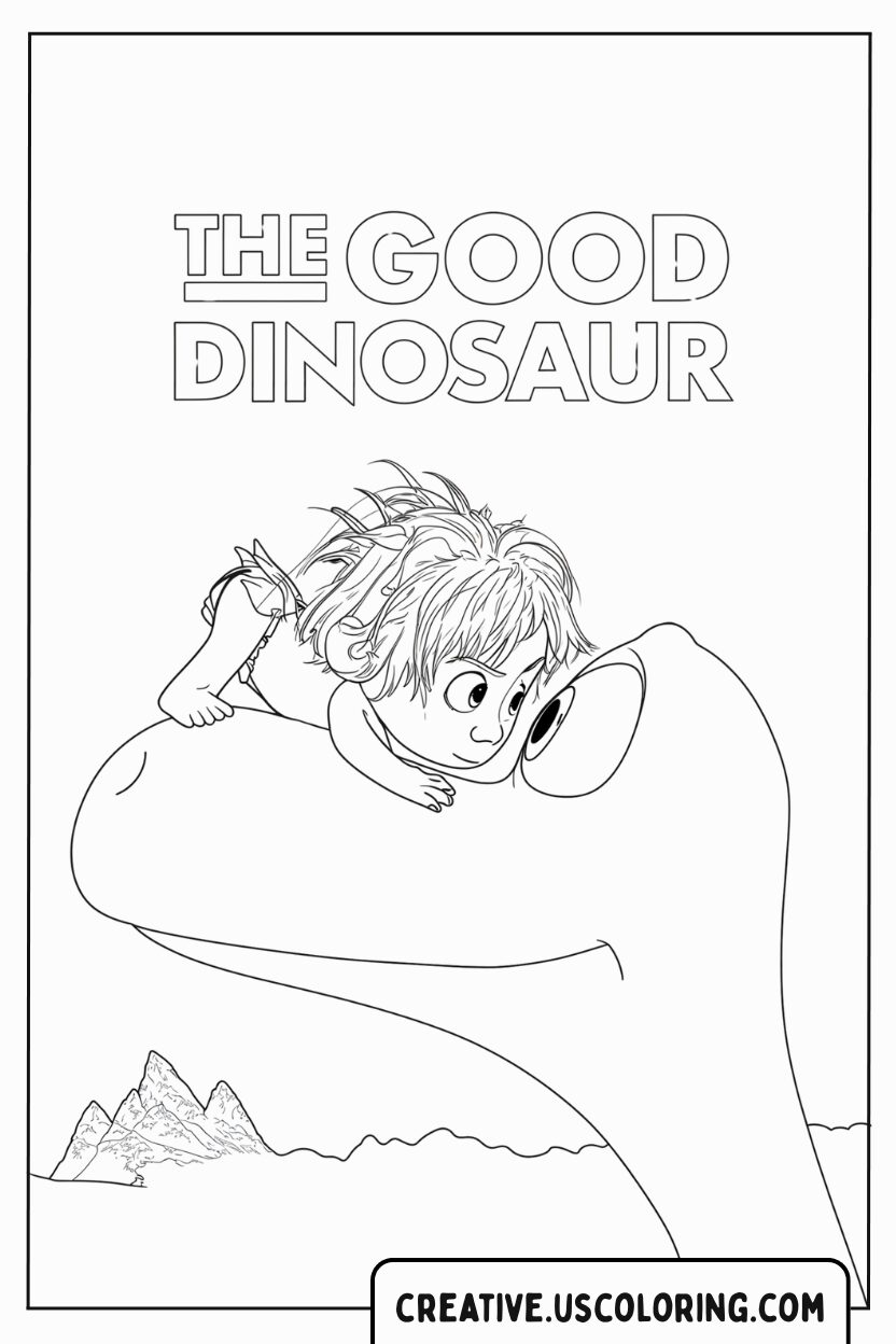 The Good Dinosaur Coloring Page