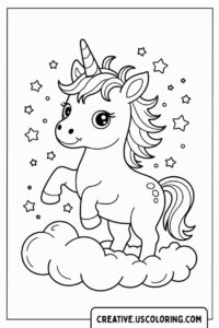 baby-unicorn-on-cloud-coloring-page