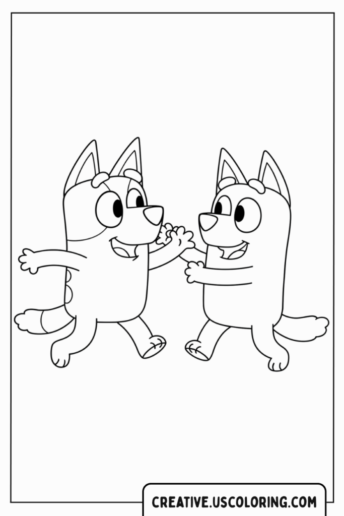 bluey-and-bingo-high-five-coloring-page