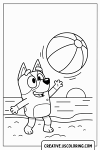 bluey-playing-beach-ball-coloring-page