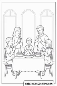 christian-family-praying-thanksgiving-coloring-page