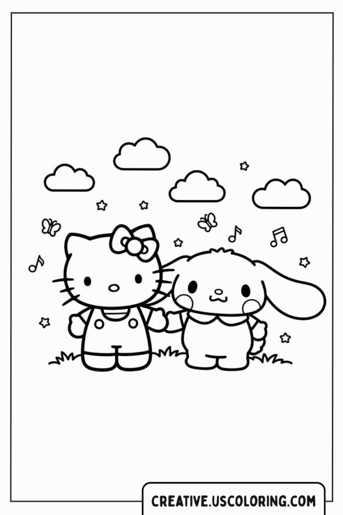 cinnamoroll-hello-kitty-holding-hands-coloring-page