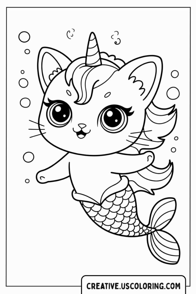 cute-underwater-unicorn-cat-mermaid-coloring-page