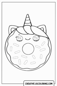 cute-unicorn-donut-sprinkles-coloring-page