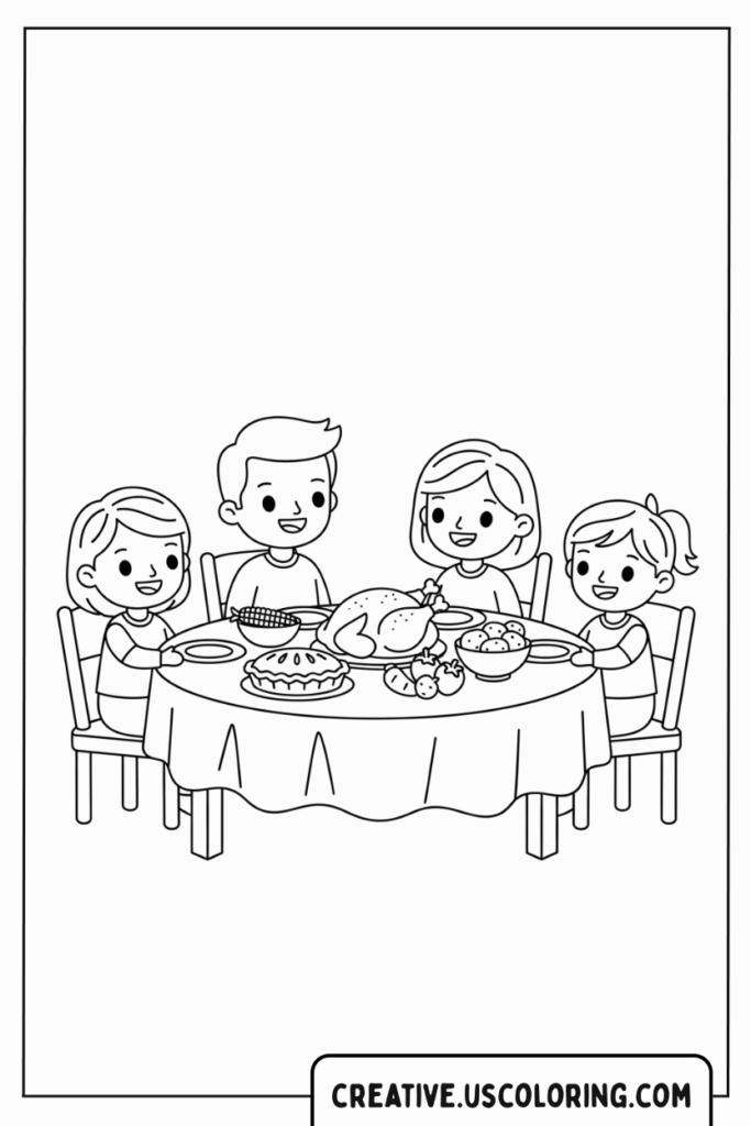 family-thanksgiving-dinner-coloring-page
