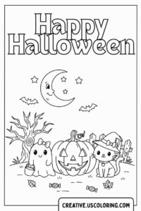 happy-halloween-ghost-and-pumpkin-coloring-page