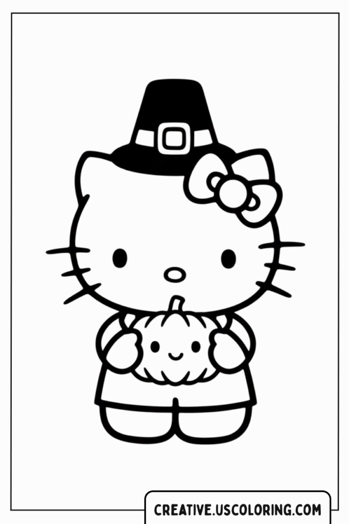 hello-kitty-pilgrim-hat-thanksgiving-coloring-page