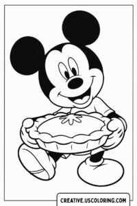 mickey-mouse-holding-pie-thanksgiving-coloring-page