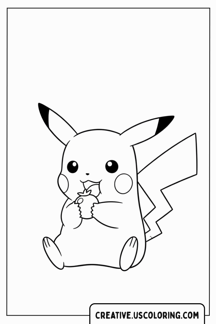 pokemon-pikachu-eating-snack-coloring-page