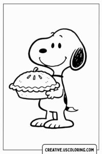snoopy-holding-thanksgiving-pie-coloring-page