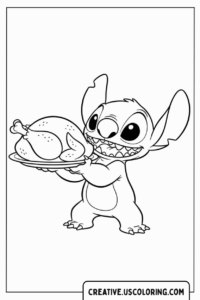 stitch-holding-thanksgiving-turkey-coloring-page