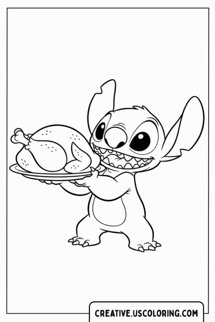 stitch-holding-thanksgiving-turkey-coloring-page