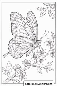 Beautiful Butterfly Coloring Page