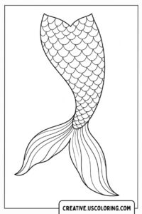 Mermaid Tail Coloring Page