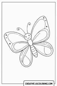 Simple Butterfly Coloring Page